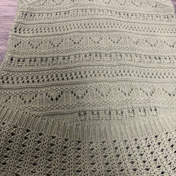 Vintage Crocheted Knitted Sage Green Sweater Vest by Sonoma Life + Style - Picture 16 of 16